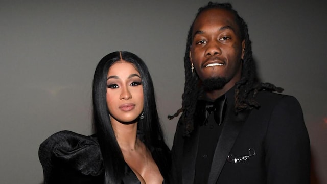 Cardi and husband Offset at P. diddy's 50th birthday epic party