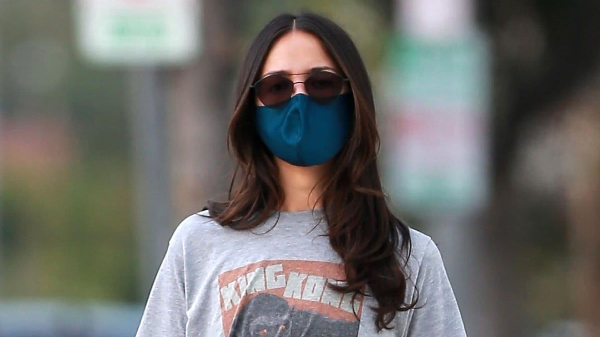 Eiza González rocks King Kong t-shirt to promote upcoming movie