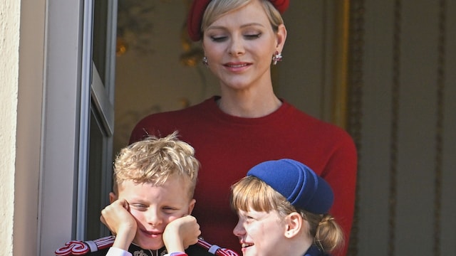 Princess Charlene and her twins, Prince Jacques and Princess Gabriella