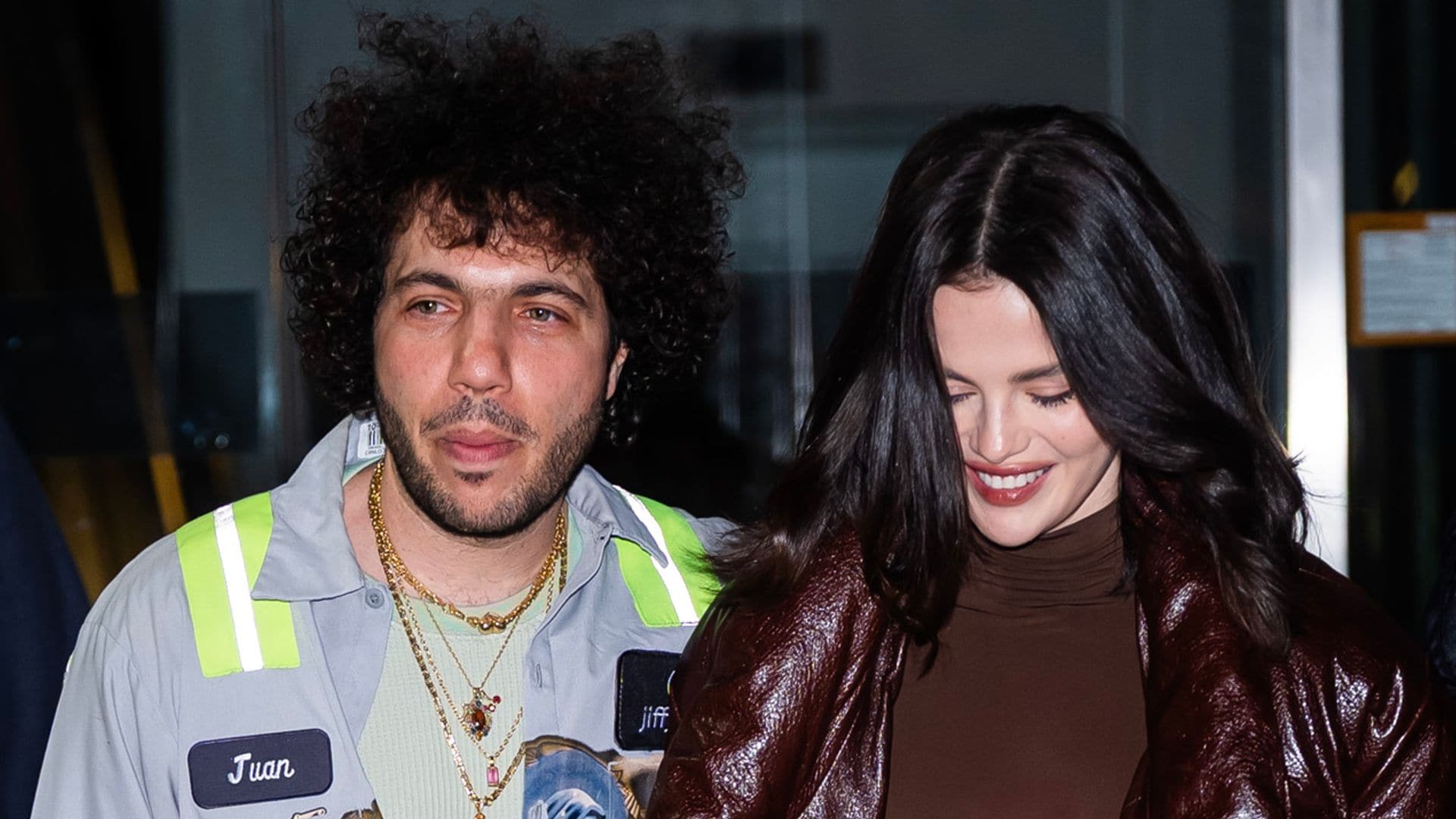 Benny Blanco (L) and Selena Gomez are seen in the Upper West Side on March 19, 2025 in New York City. (Photo by TheStewartofNY/GC Images) 