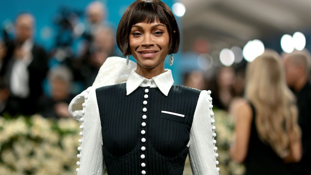 Zoe Saldana debuted a drastic hairstyle transformation at the 2025 Met Gala 