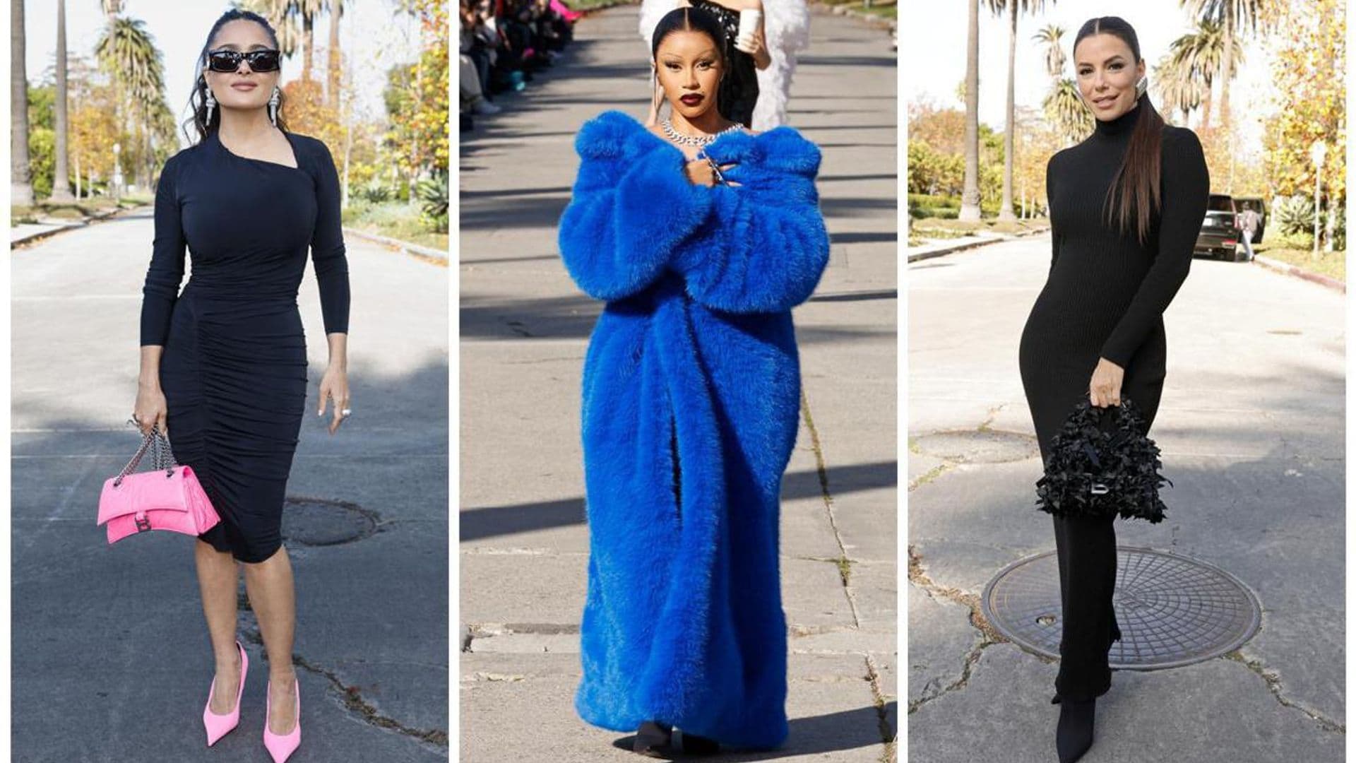 Salma Hayek, Eva Longoria, Kim Kardashian and Cardi B steal the spotlight at Balenciaga’s L.A. show