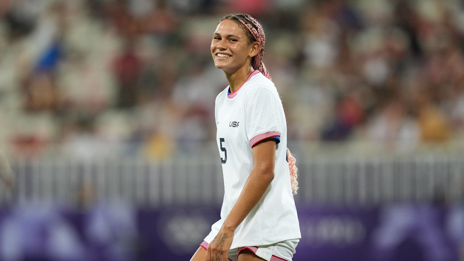 Trinity Rodman scores a spectacular goal in Olympic soccer debut