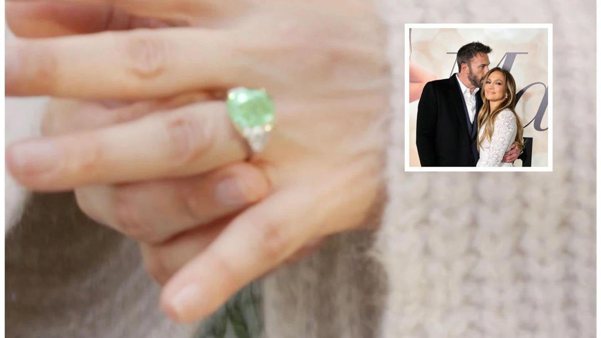 Details about Jennifer Lopez’s ‘extremely rare’ green diamond engagement ring