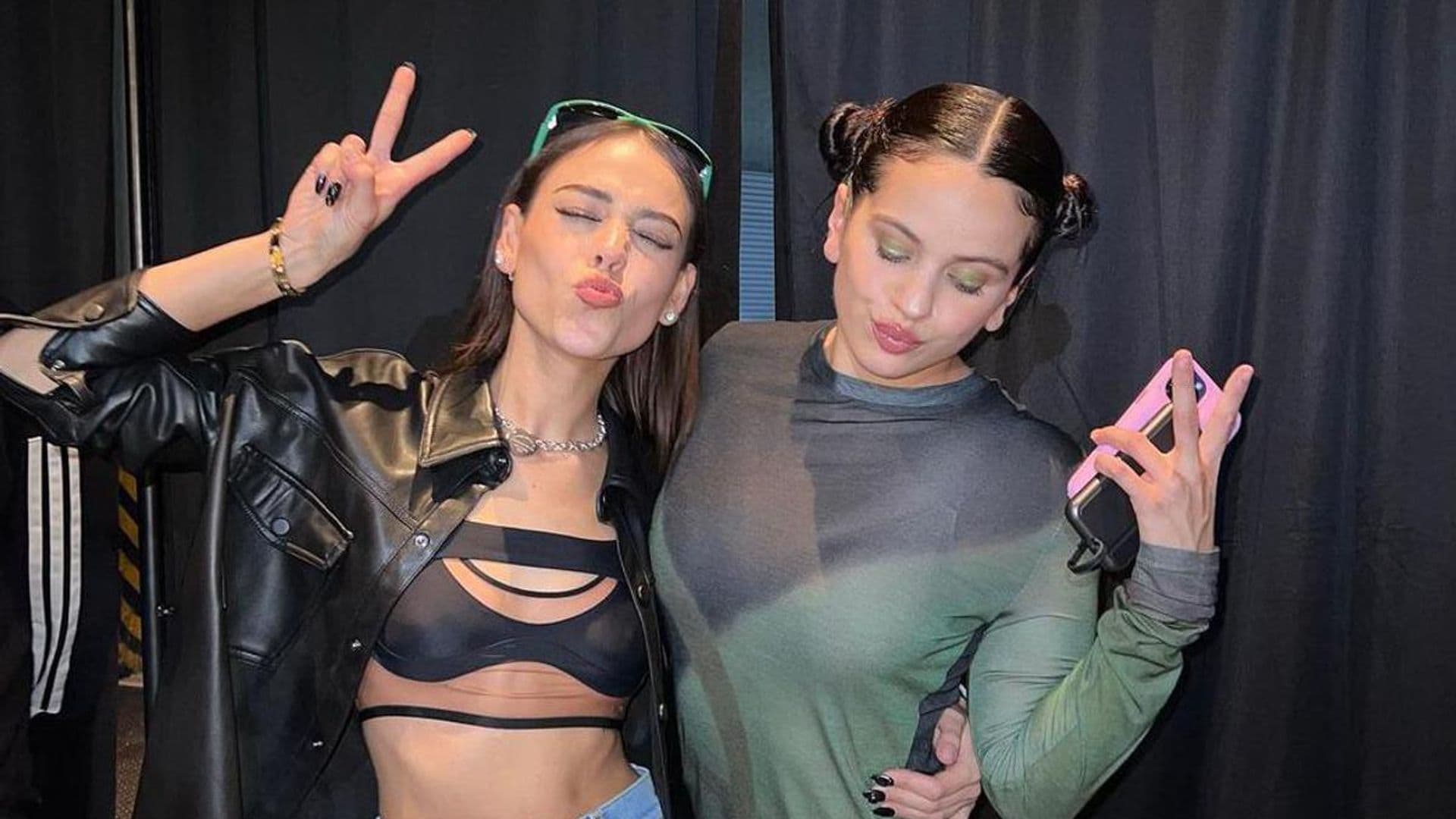 Danna Paola and Rosalía have fans begging for a collaboration after meeting up in Mexico