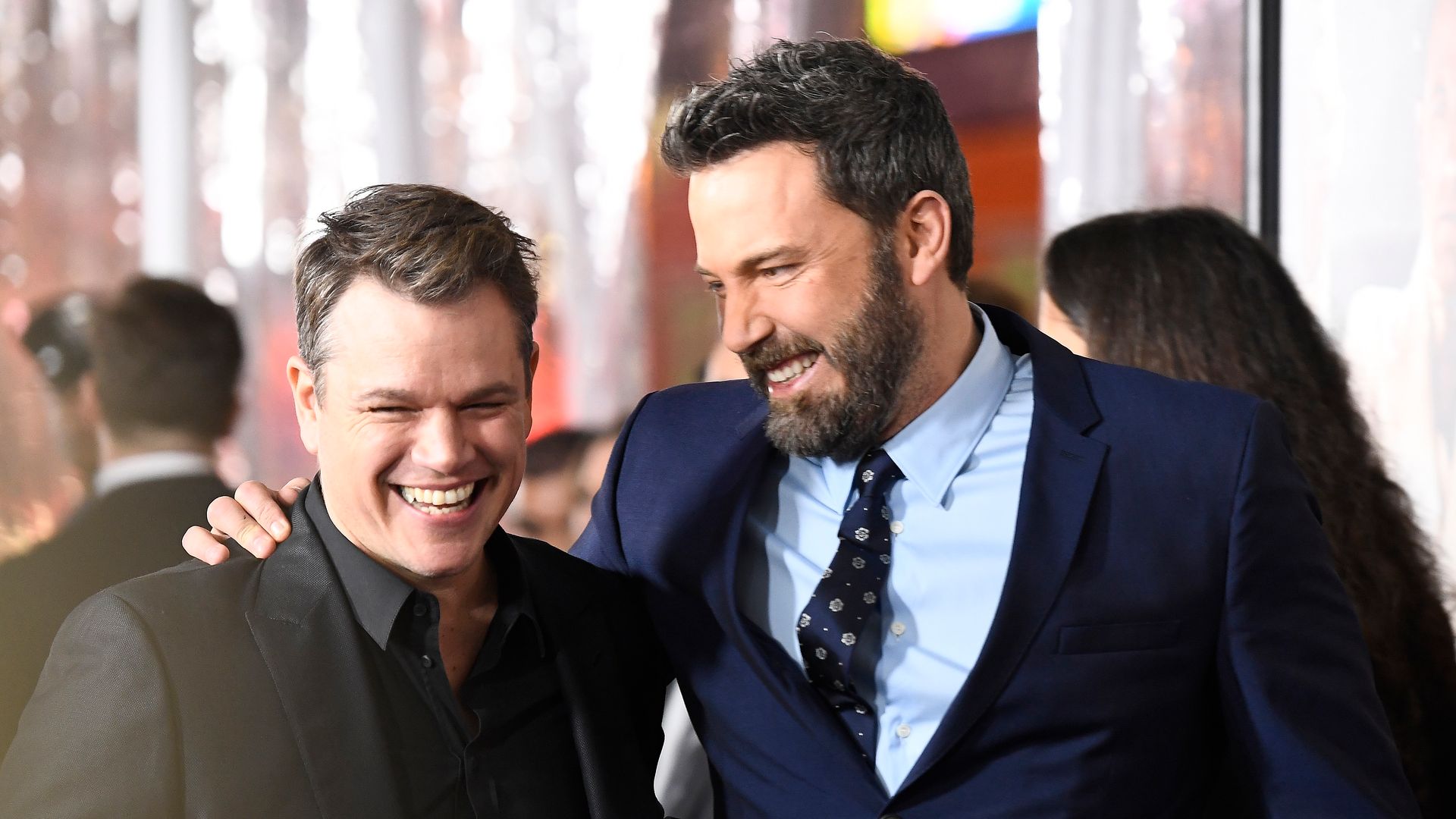 Ben Affleck and Matt Damon debut matching looks for their 28-year reunion onscreen 