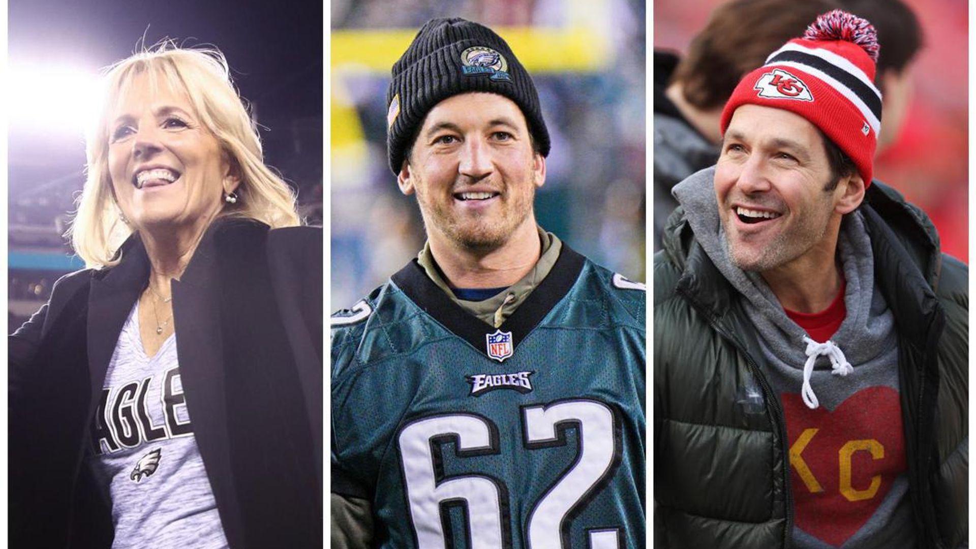 Celebrities rooting for the Eagles or Chiefs this Super Bowl Sunday
