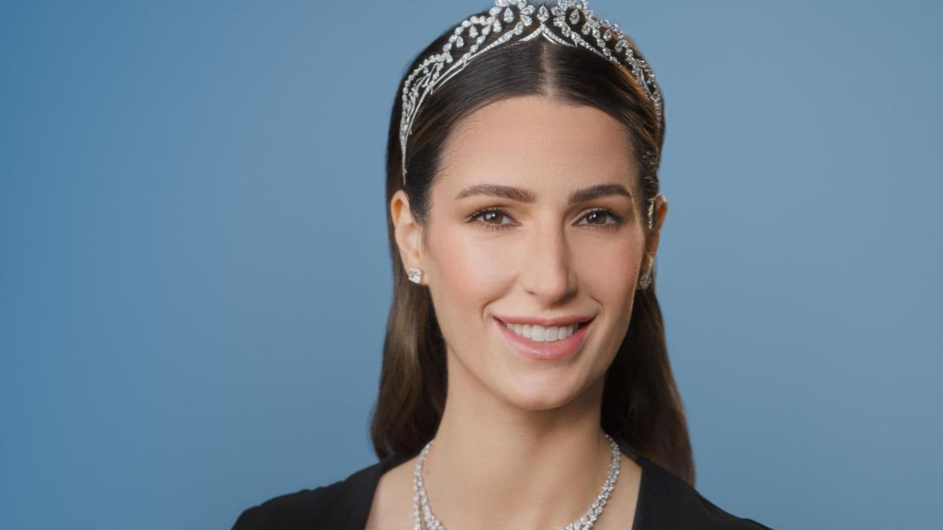 Mom-to-be Princess Rajwa wears her wedding tiara in new official portrait