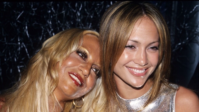 Donatella Versace and Jennifer Lopez during Notorious Magazine Launch at The Limelight in New York City, New York, United States. (Photo by Ke.Mazur/WireImage) 