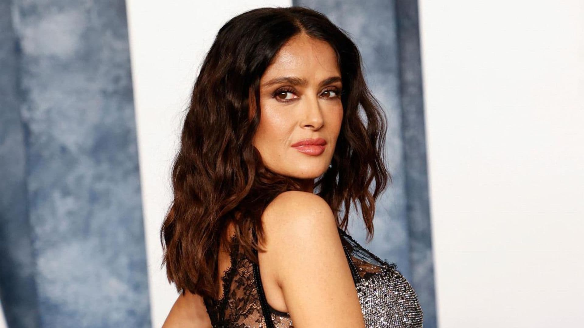 Salma Hayek reminisces about the moment her look became a representation of 90s fashion