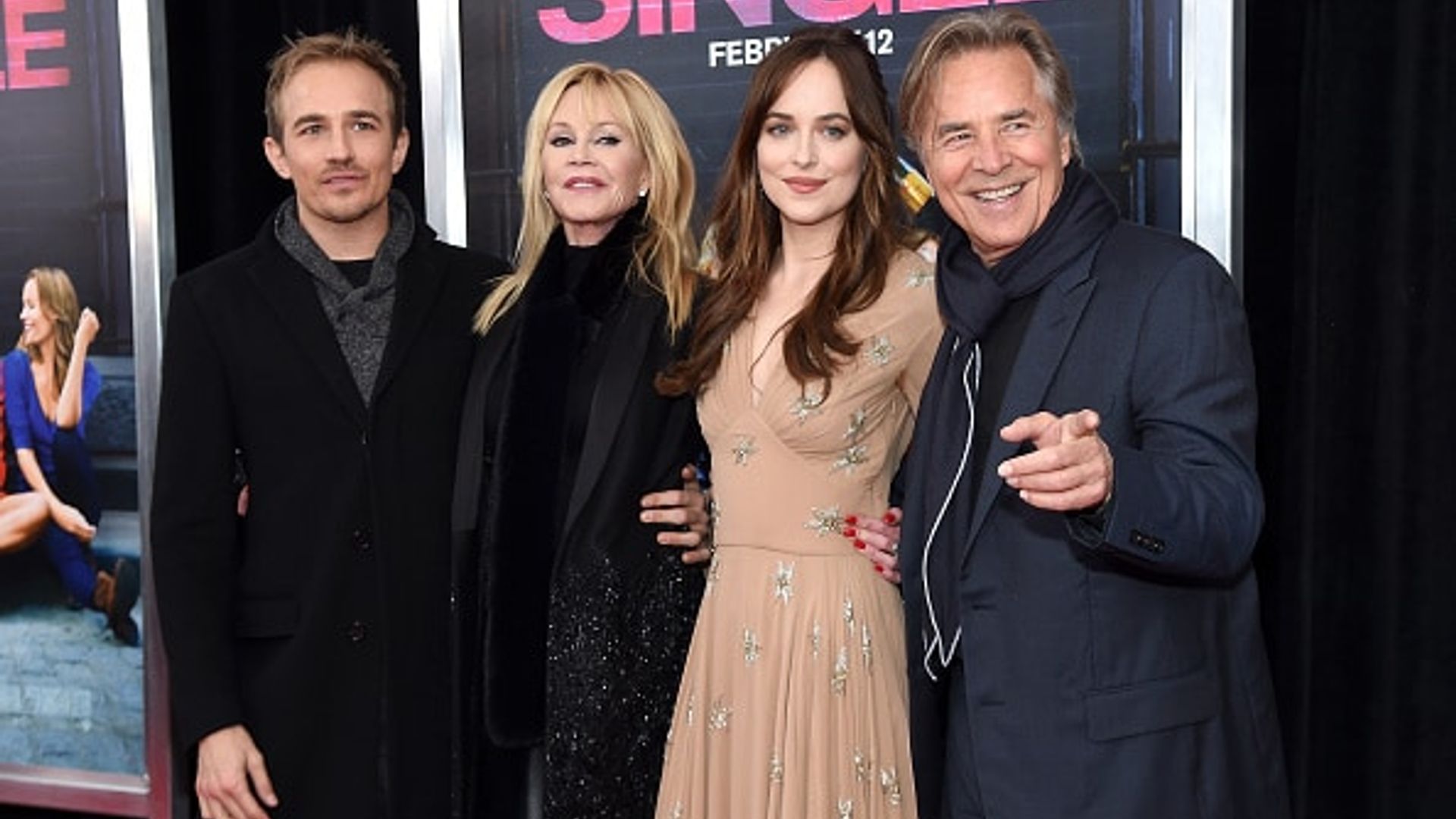Friendly exes Melanie Griffith and Don Johnson support daughter Dakota Johnson at 'How to Be Single' premiere