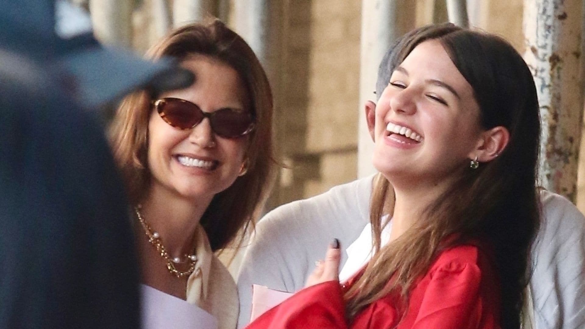 Katie Holmes celebrates Suri Cruise at high school graduation ceremony