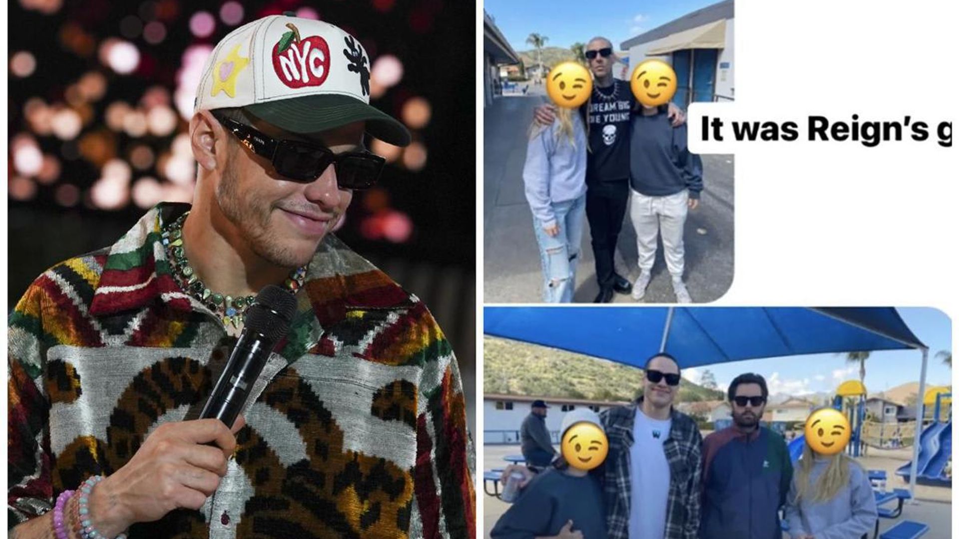 Pete Davidson spotted hanging with Travis Barker and Scott Disick at son Reign’s baseball game