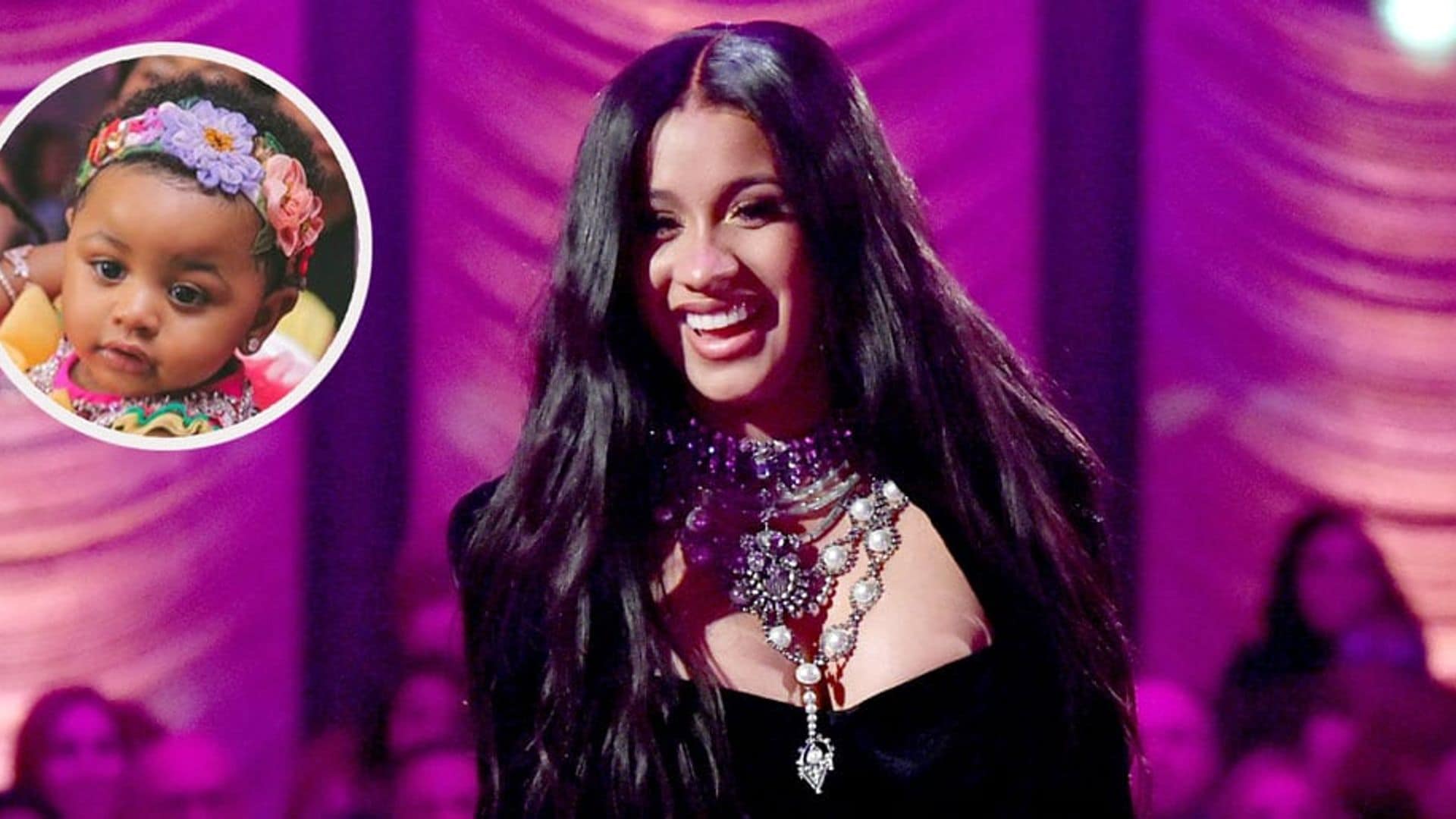 Cardi B and daughter Kulture win mother-daughter style with matching fluffy slides