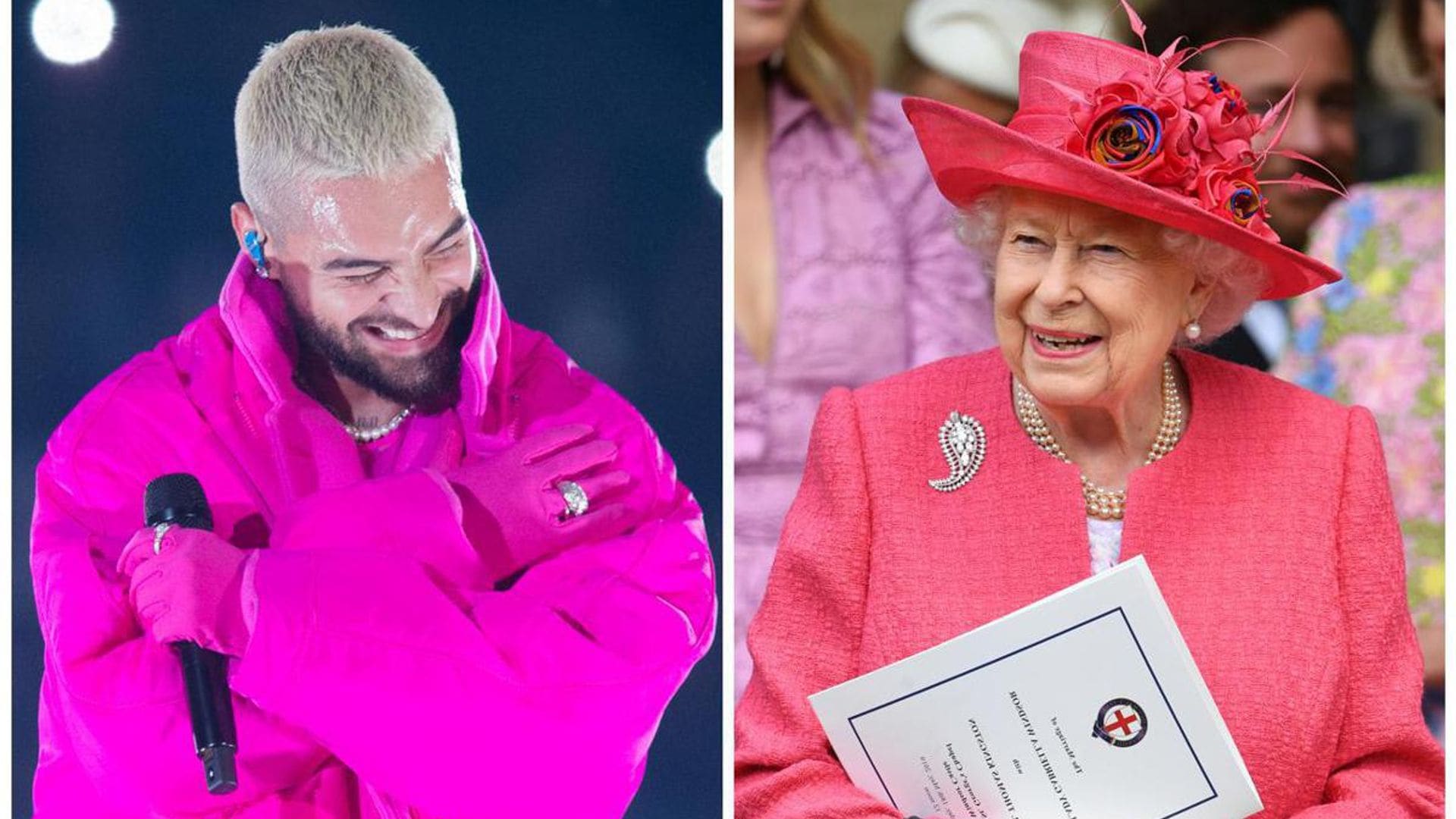 Maluma hilariously reacts to a meme that compares him to Queen Elizabeth II