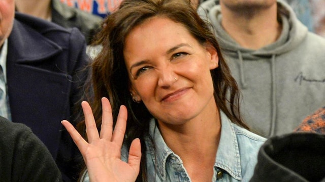 Katie Holmes Watches the Home Team New York Knicks at Madison Square Garden