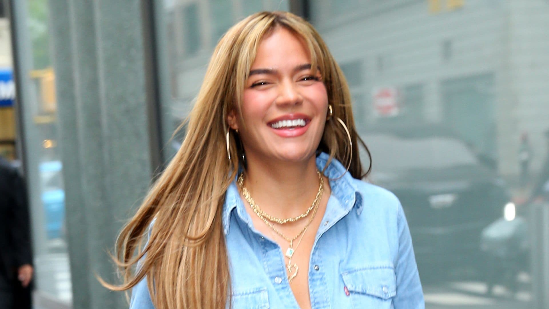 Karol G wears Canadian tuxedo and gold jewelry: Her latest looks in New York City
