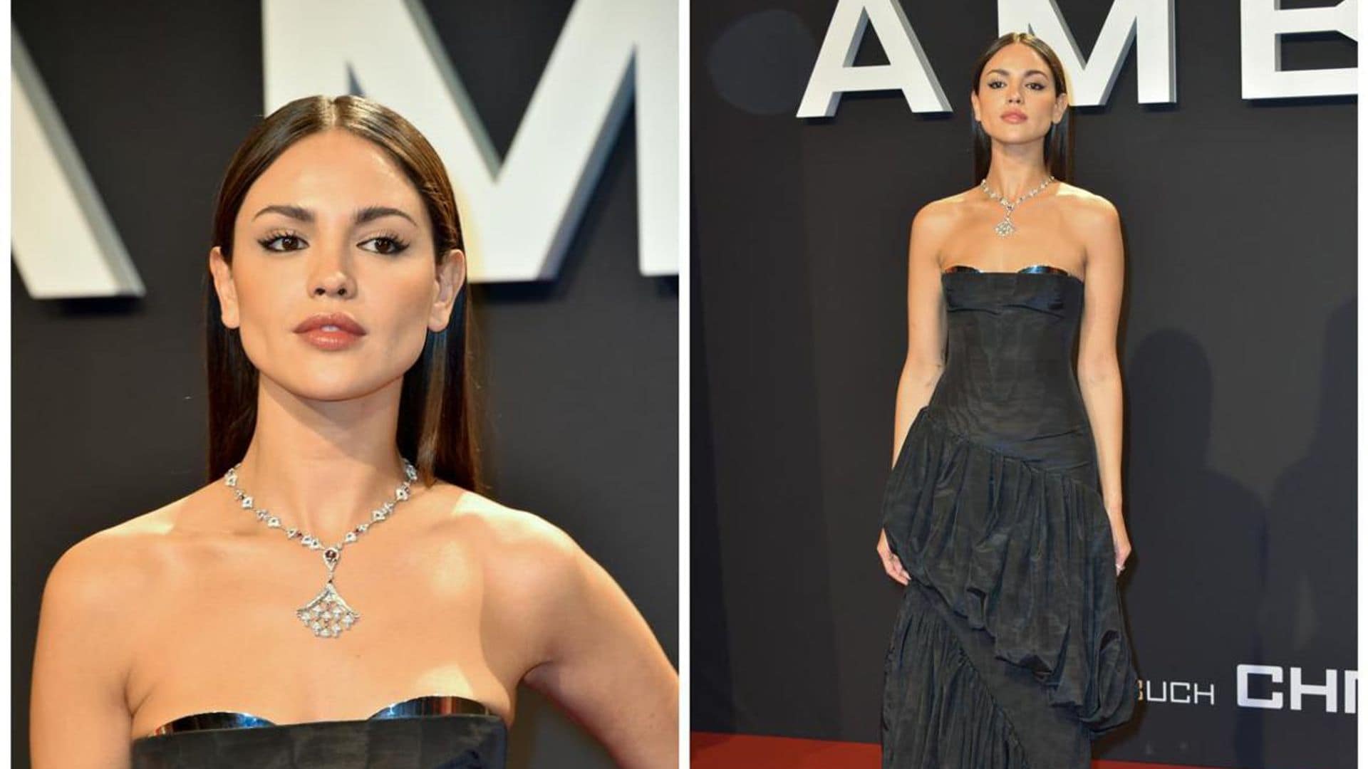 Eiza González wears a gorgeous black gown on the red carpet