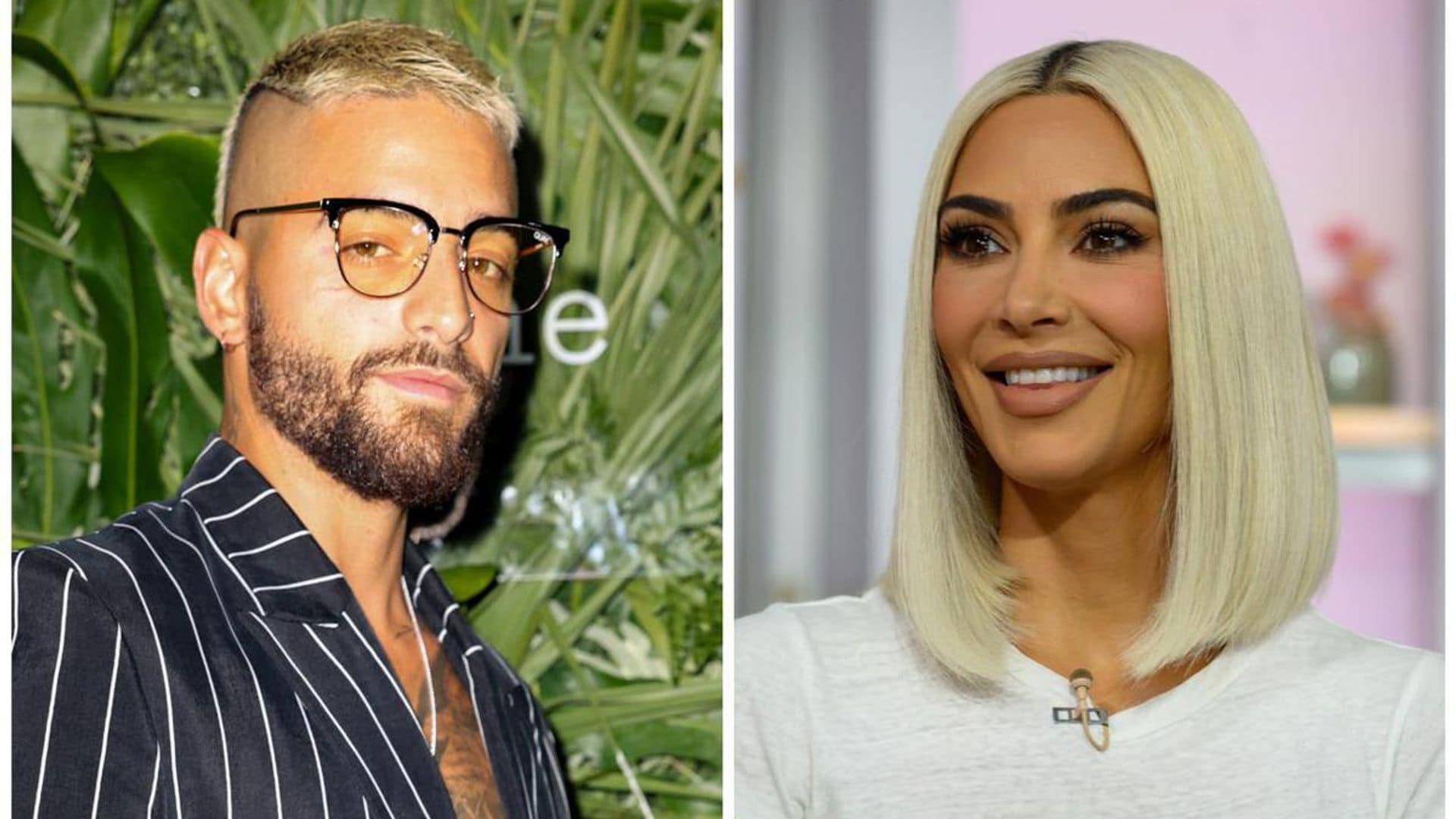 Maluma and Kim Kardashian reunite at the Jean Paul Gaultier Haute Couture show