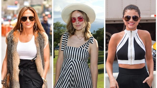 Collage of famous women in sunglasses