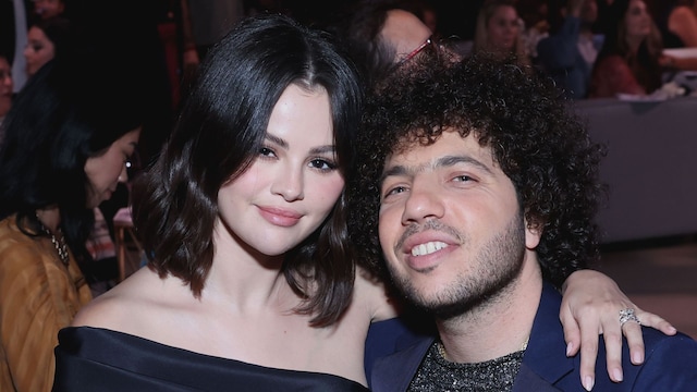  Selena Gomez and Benny Blanco attend the Second Annual Rare Impact Fund Benefit Supporting Youth Mental Health, hosted by Selena Gomez, at Nya Studios on October 24, 2024 in Los Angeles, California. 