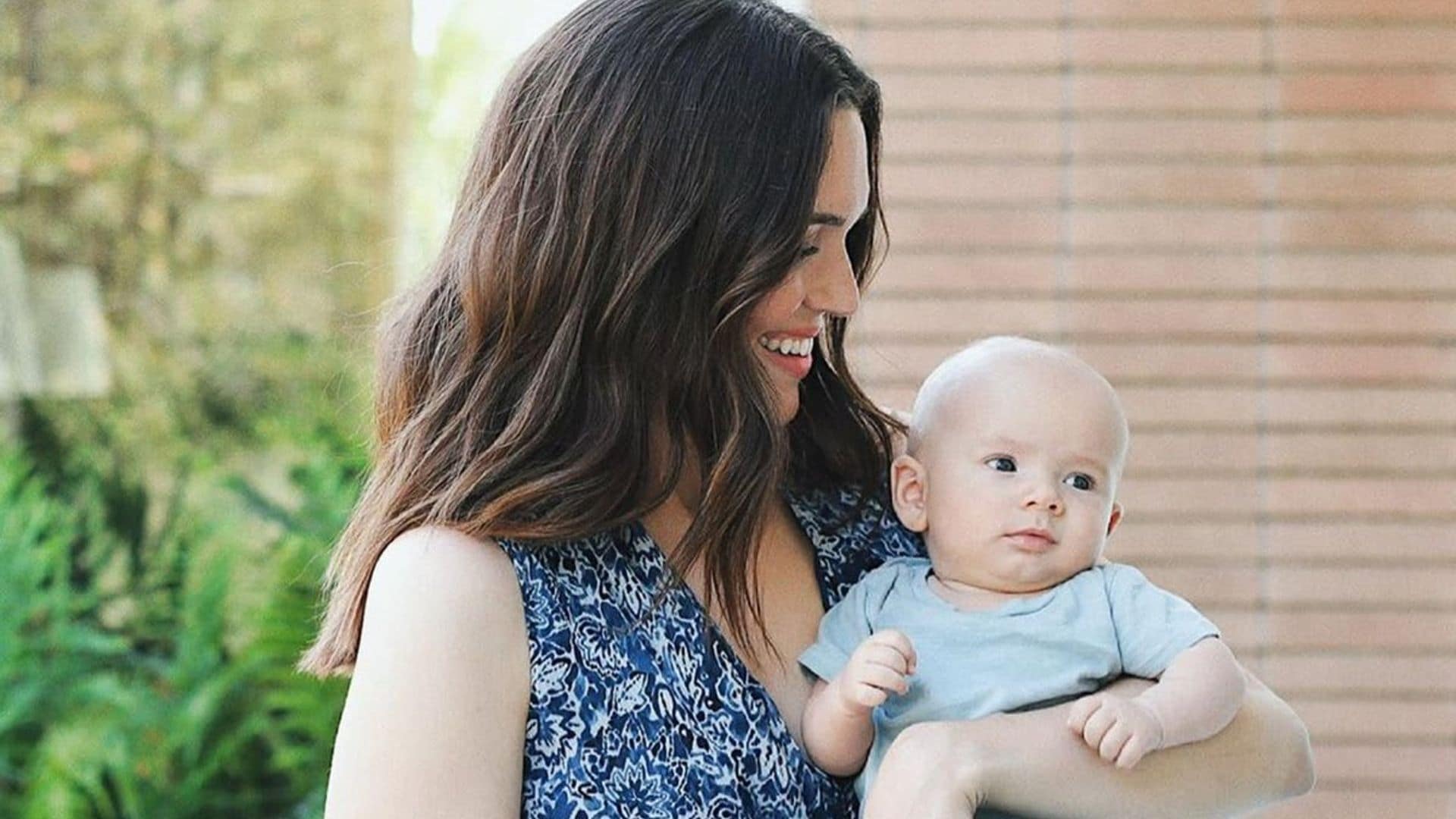 Mandy Moore praises 4-month-old baby Gus after his first flight