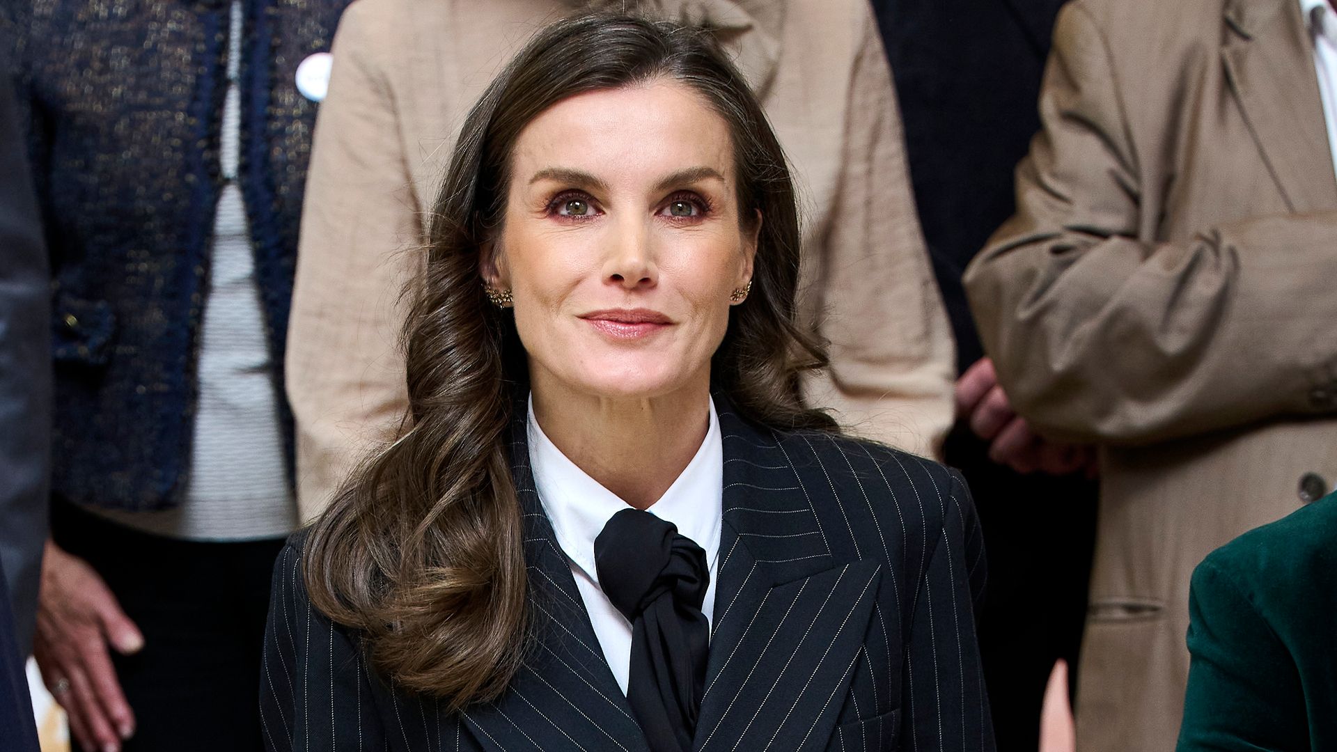 Queen Letizia redefines power dressing in a sophisticated pinstripe suit at a royal event