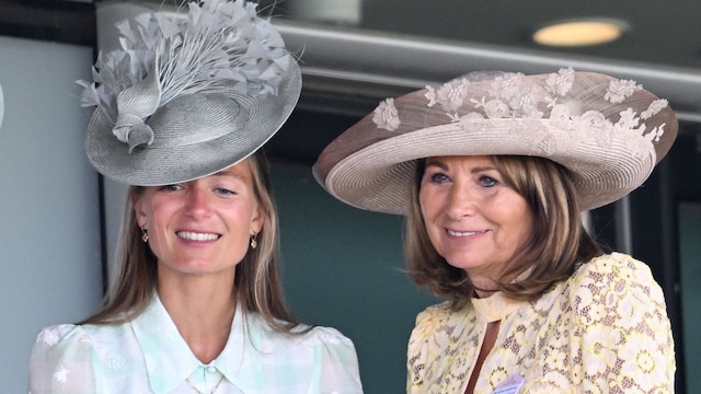 Alizee Thevenet and Carole Middleton attend day two of Royal Ascot 