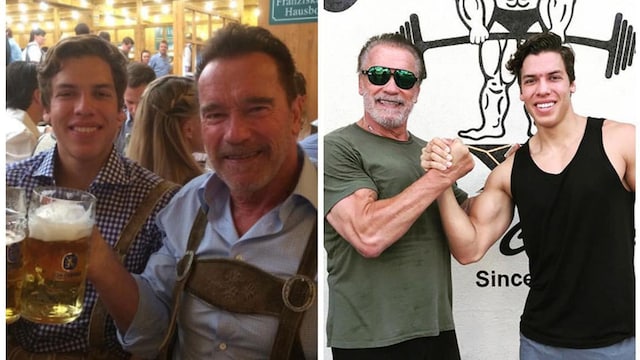 Arnold Schwarzenegger and son Joseph Baena photo together