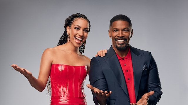  DJ Corinne Foxx and Host Jamie Foxx return for Season 7 of BEAT SHAZAM, premiering Tuesday, May 28 on FOX. (Photo by FOX via Getty Images)