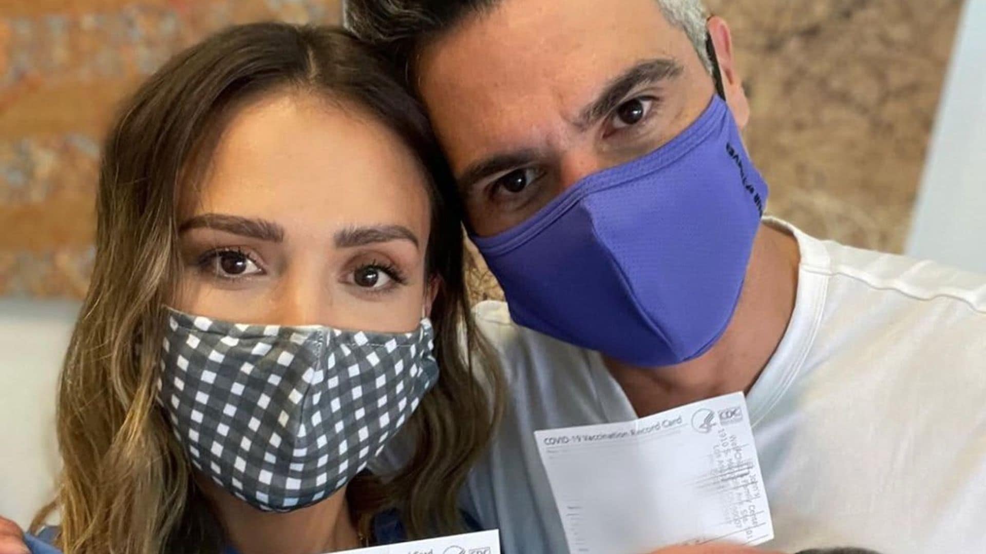 Jessica Alba celebrates her and husband Cash Warren getting COVID-19 vaccine