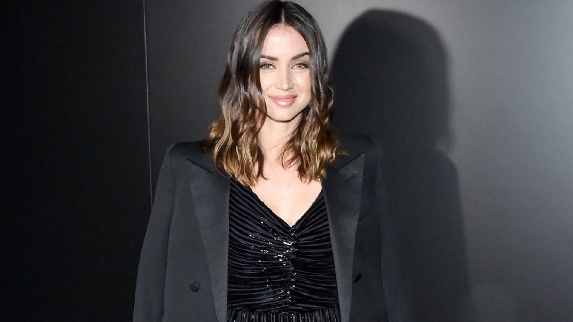 Ana de Armas’ sparkly LBD redefines glam at Saint Laurent fashion show
