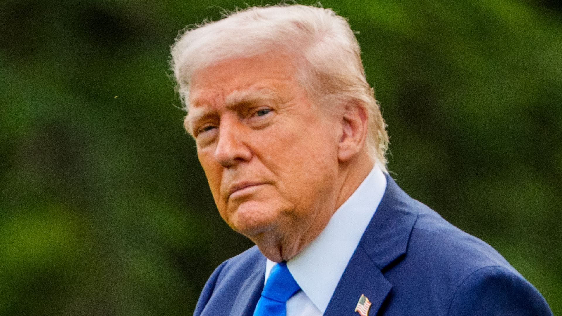 President Donald Trump reacts to first American Pope