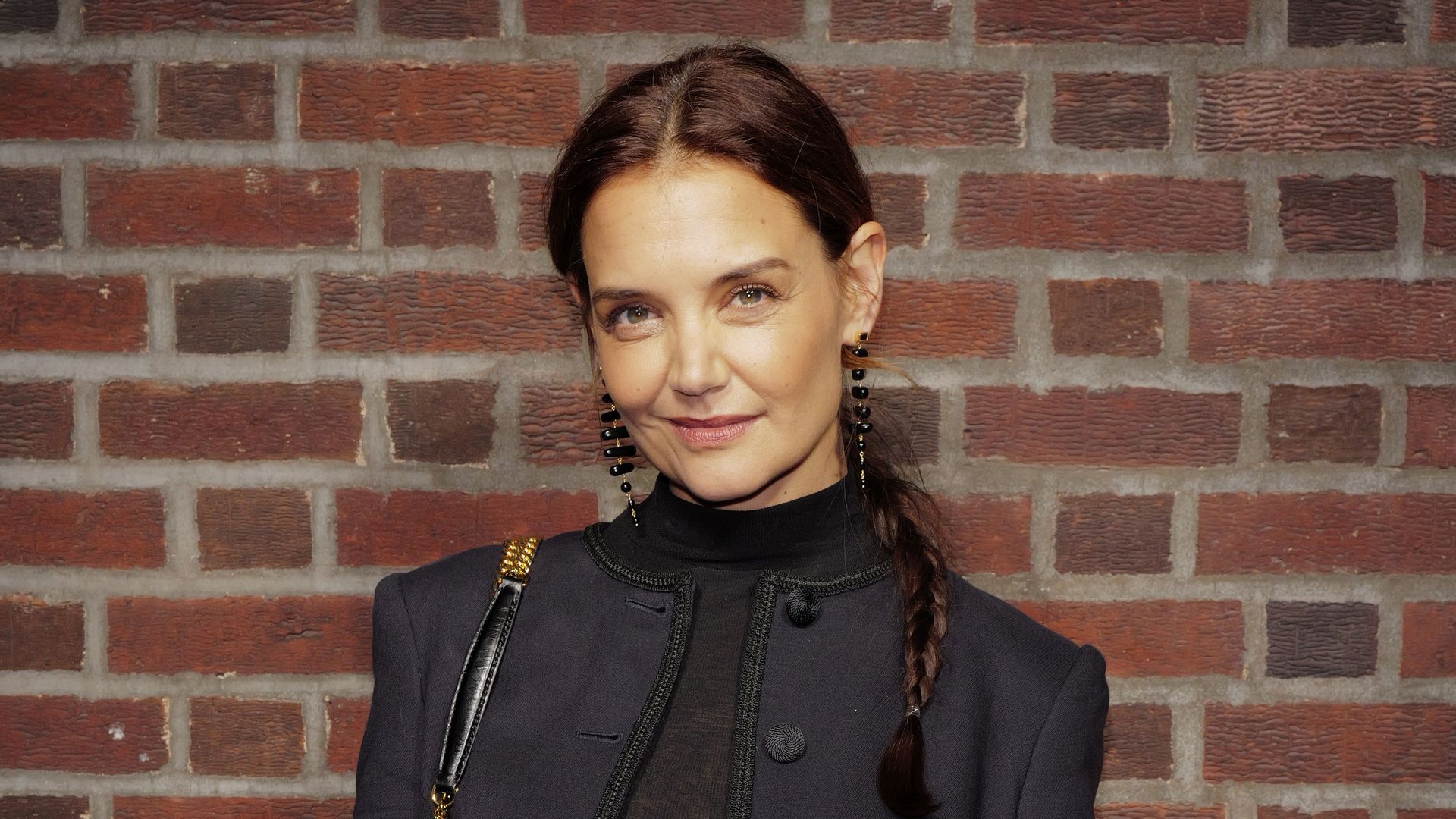 Katie Holmes turns heads in a daring head-to-toe red look