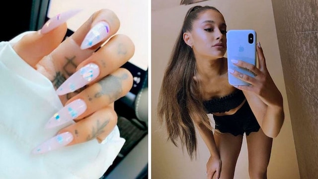 Photos of Ariana Grande and her long fingernails