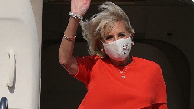 First Lady Dr. Jill Biden lands in Tokyo for the Olympics