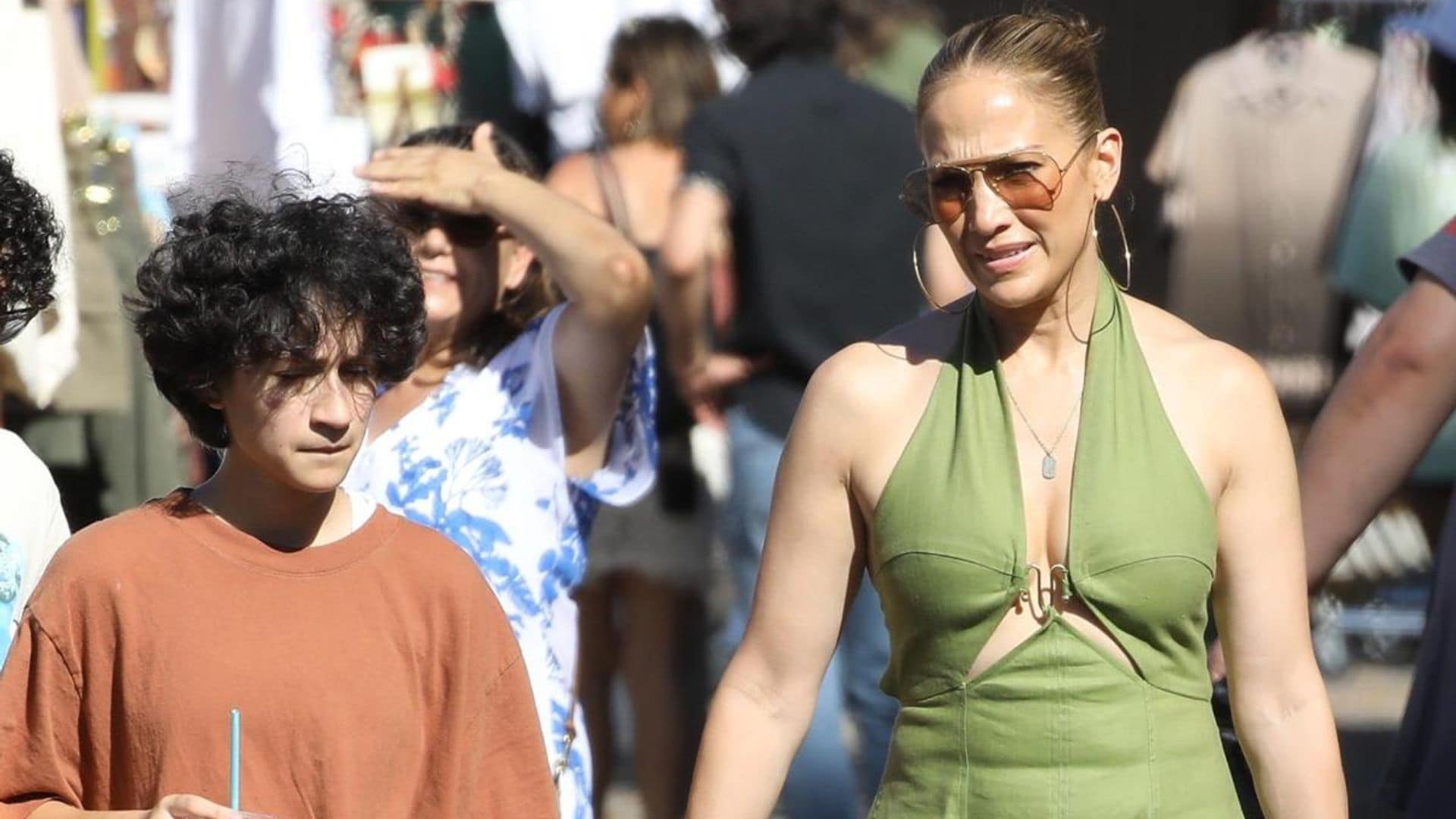 Jennifer Lopez and Emme go out shopping in Los Angeles