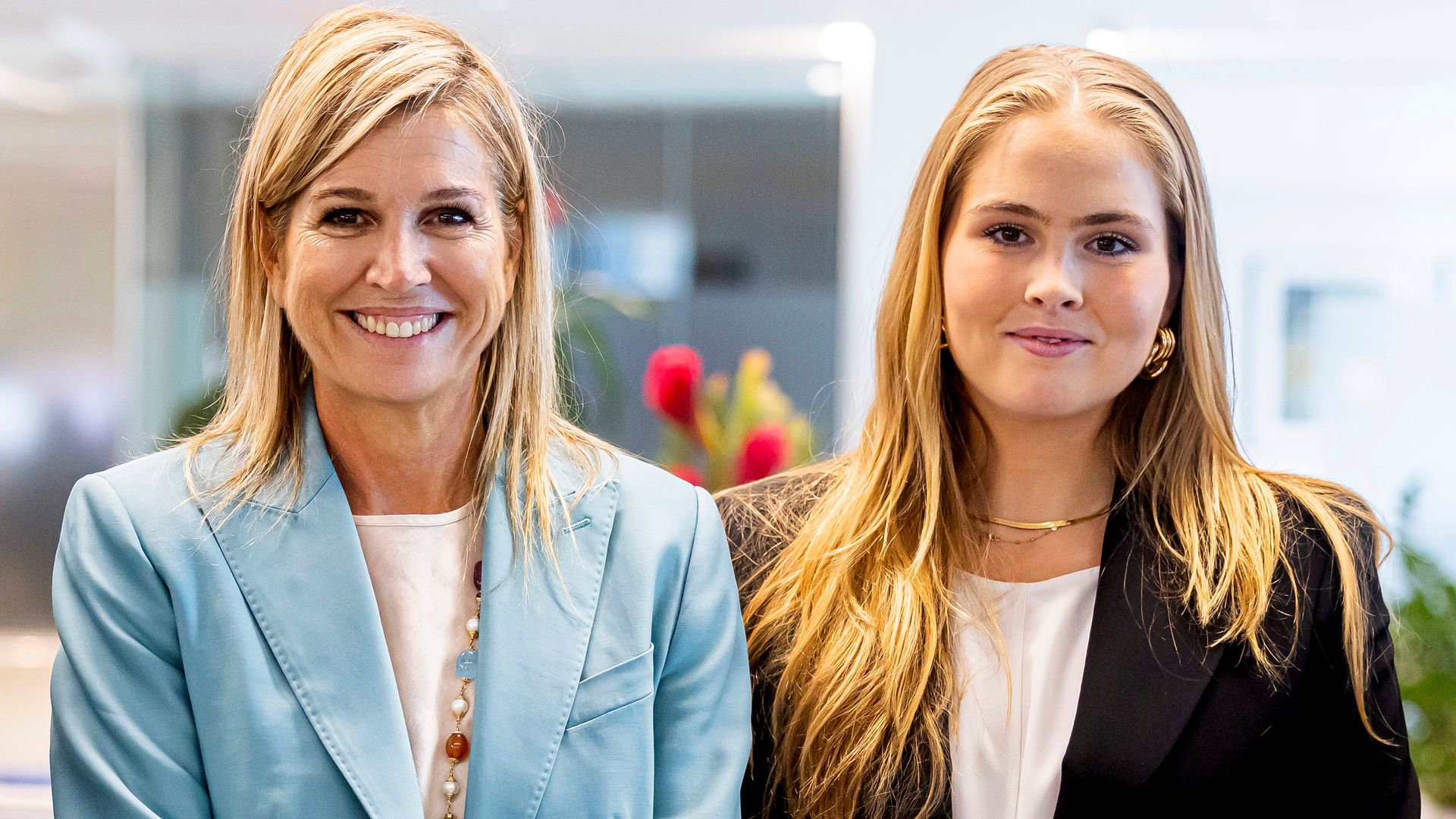 Queen Maxima and Princess Amalia wore coordinated looks for the occasion