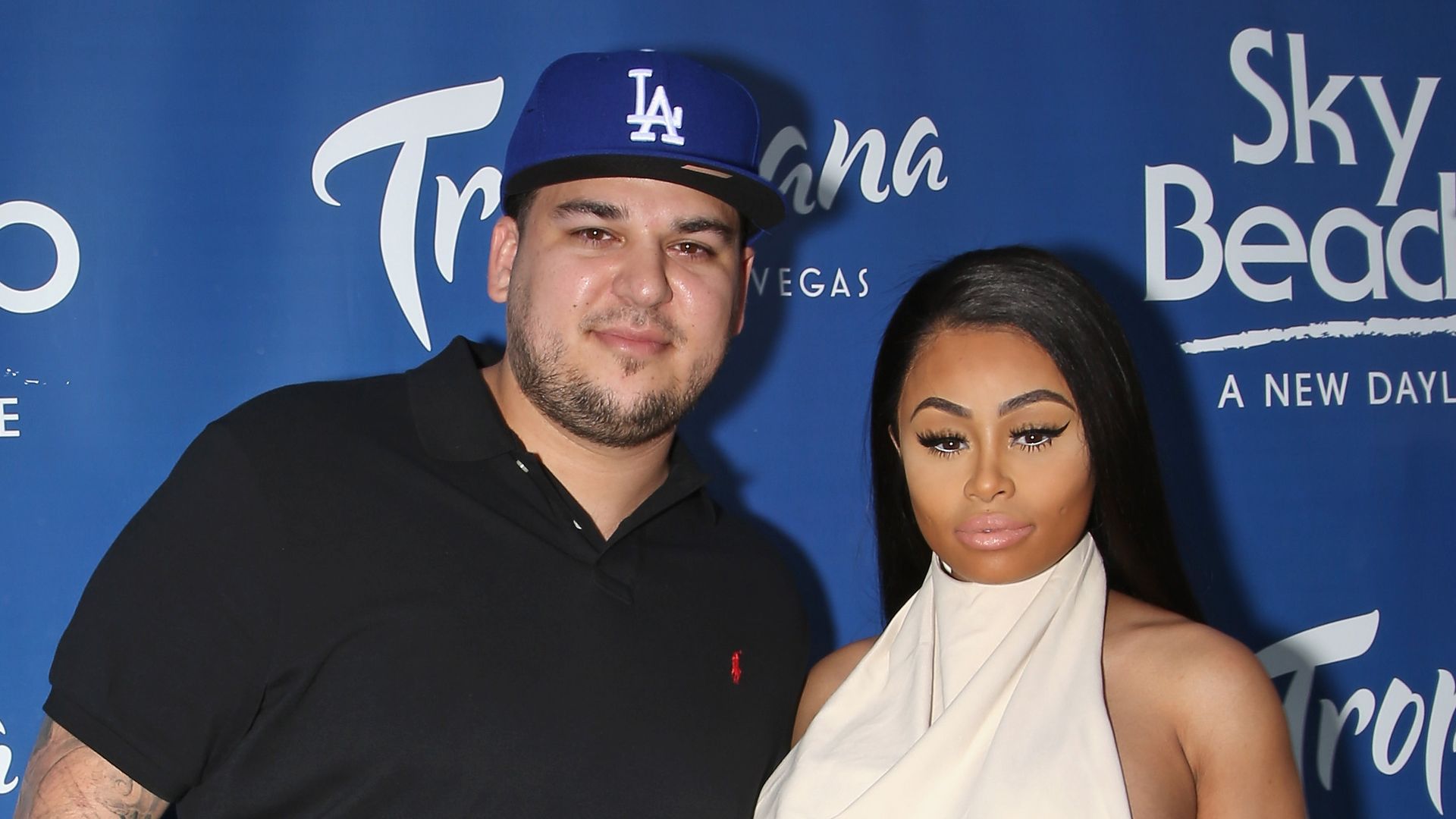 Rob Kardashian (L) and model Blac Chyna attend the Sky Beach Club at the Tropicana Las Vegas on May 28, 2016 in Las Vegas, Nevada.  (Photo by Gabe Ginsberg/Getty Images) 