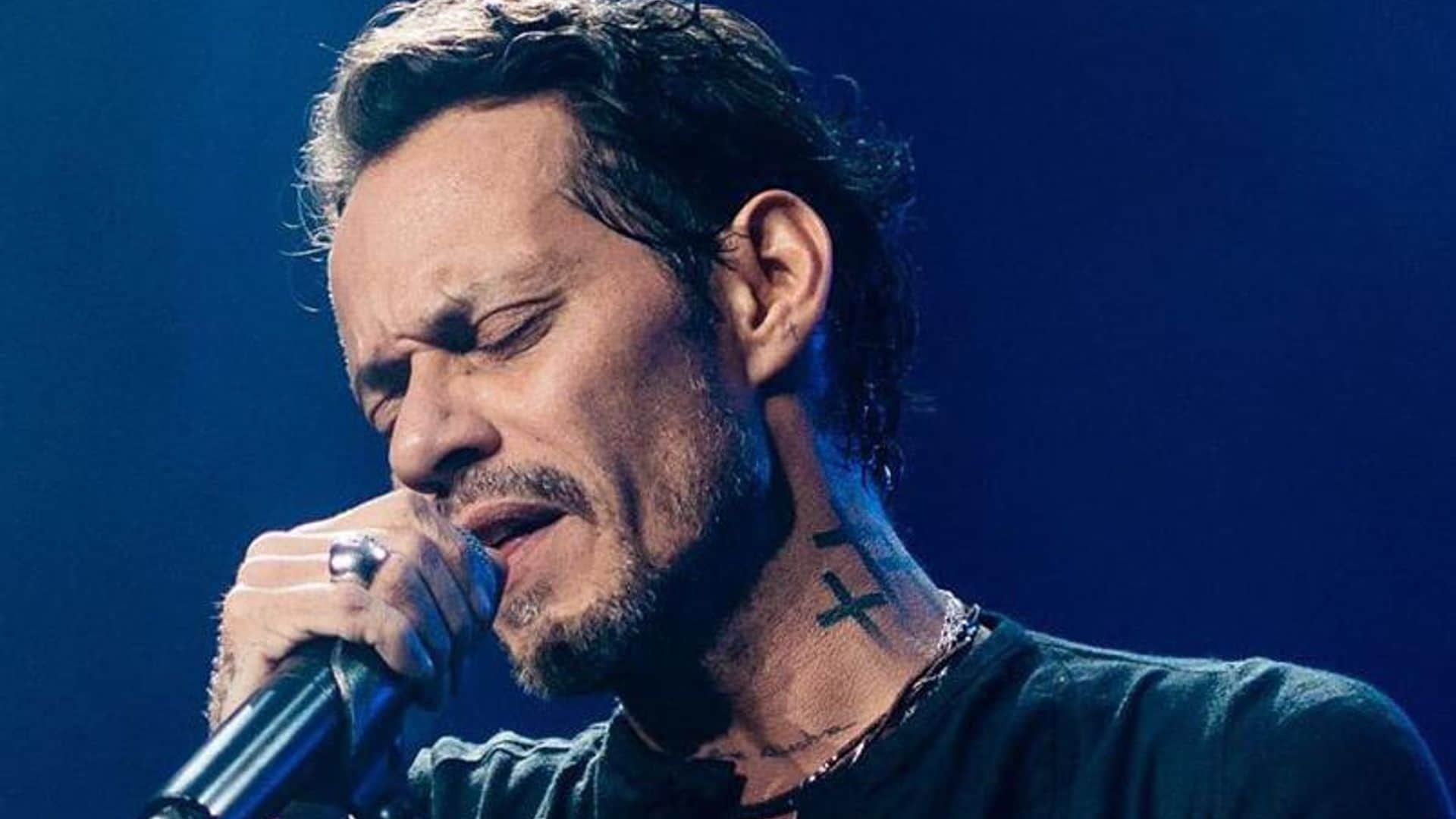 Marc Anthony is overcome with emotion during final concert of the year in Puerto Rico