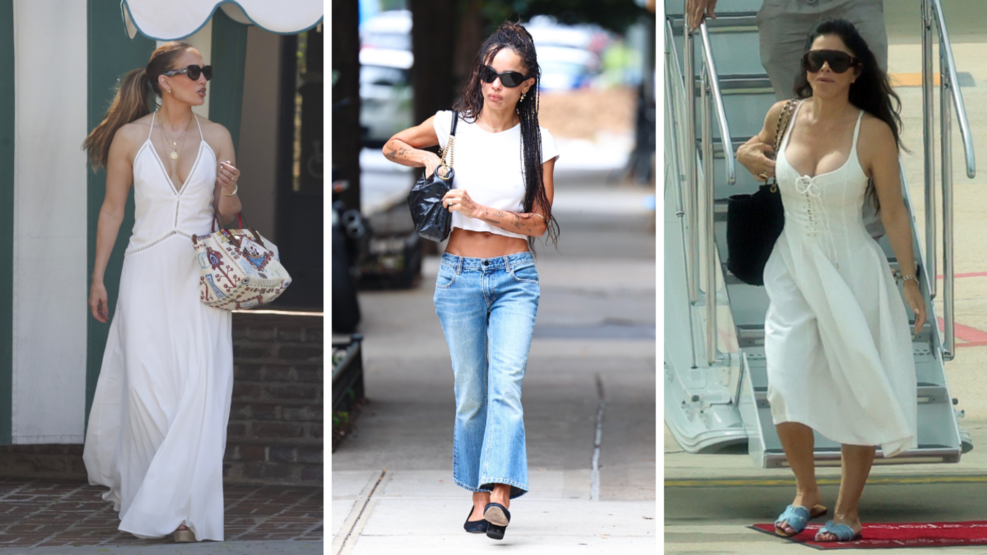 Jennifer Lopez, Apple Martin, Dakota Fanning and Zoë Kravitz among the celebs closing out summer in breezy white looks