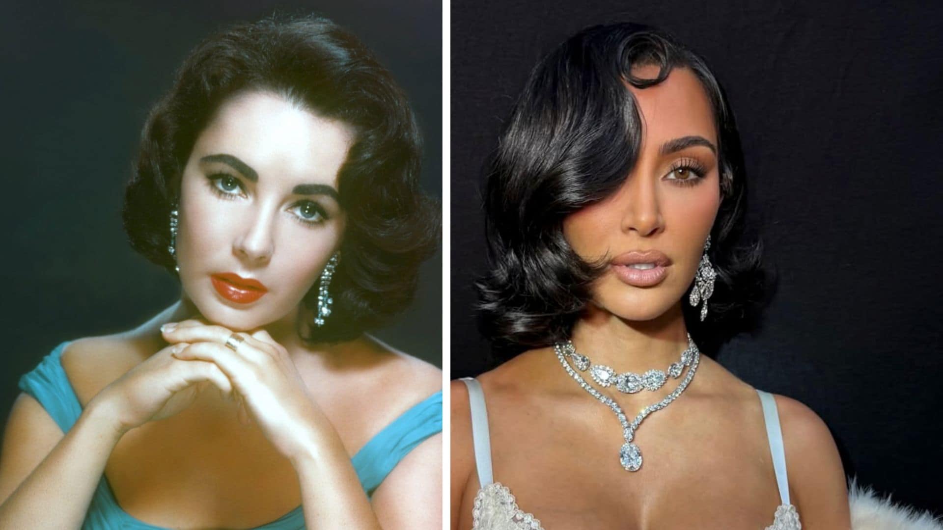 Kim Kardashian poses in Elizabeth Taylor's iconic diamond earrings: 'She understood her power and her beauty'