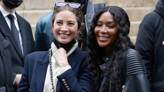 Naomi Campbell and Christy Turlington in Paris