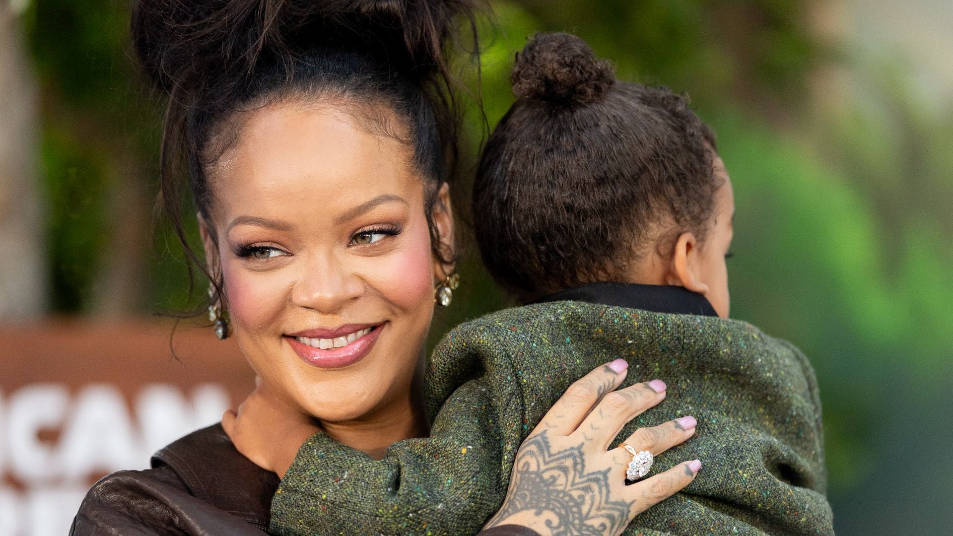 Rihanna and Riot Rose Mayers attend the Los Angeles premiere of Paramount Pictures âSmurfsâat Paramount Pictures Studios on July 13, 2025 in Los Angeles, California. (Photo by Matt Winkelmeyer/WireImage)