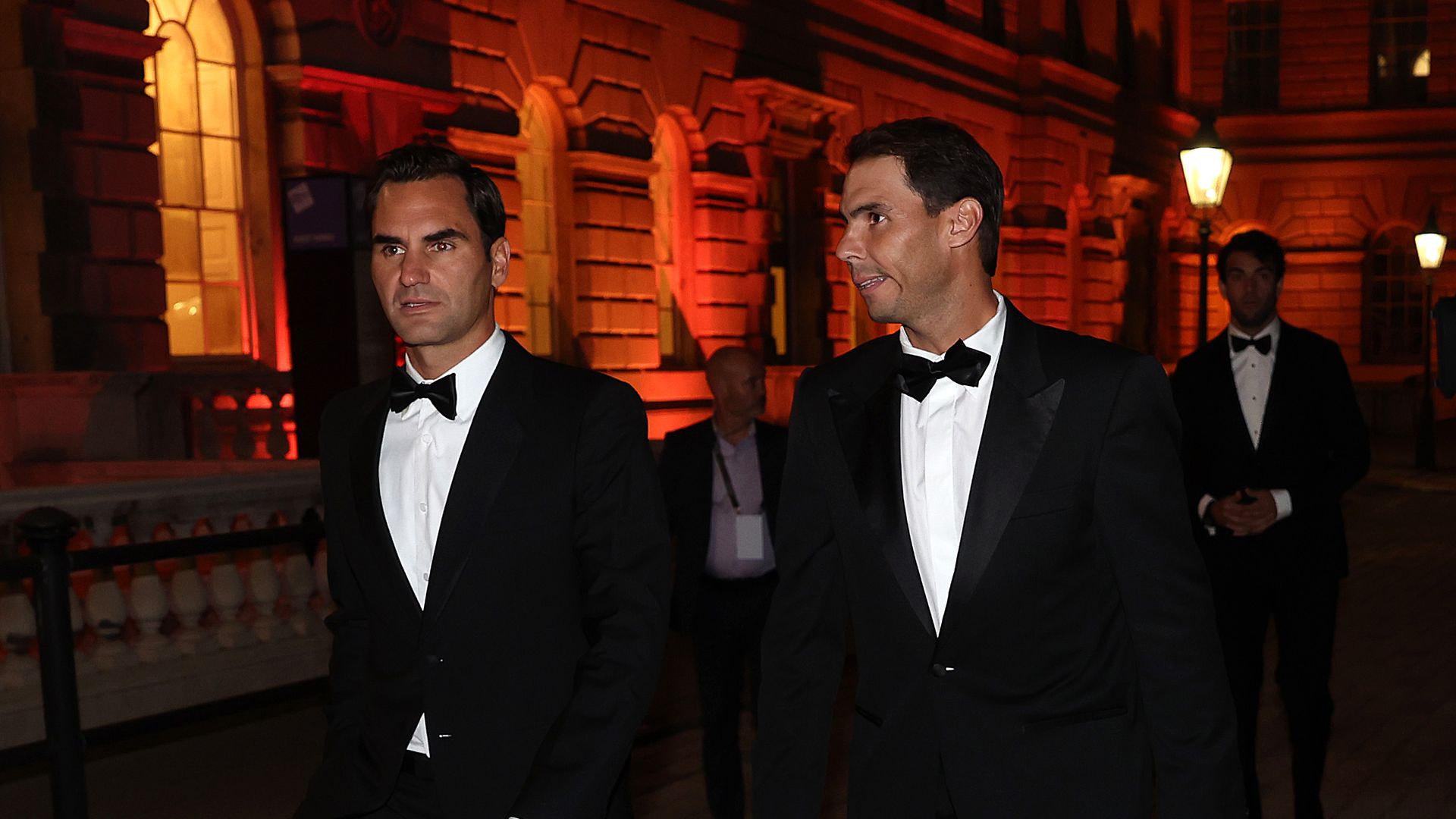 Rafael Nadal and Roger Federer pose in Italy's Dolomites mountain for new luxury project