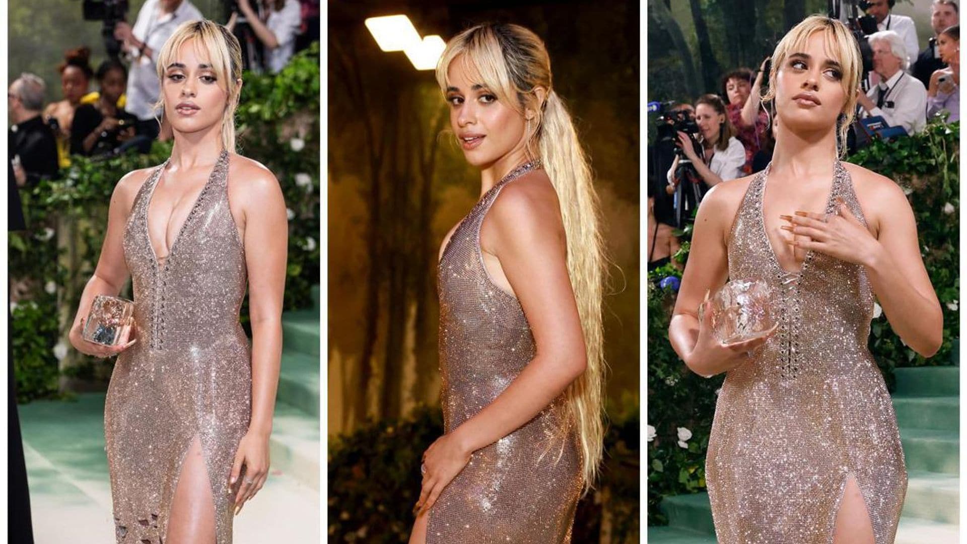 Camila Cabello was holding a real block of ice as a purse during the 2024 Met Gala
