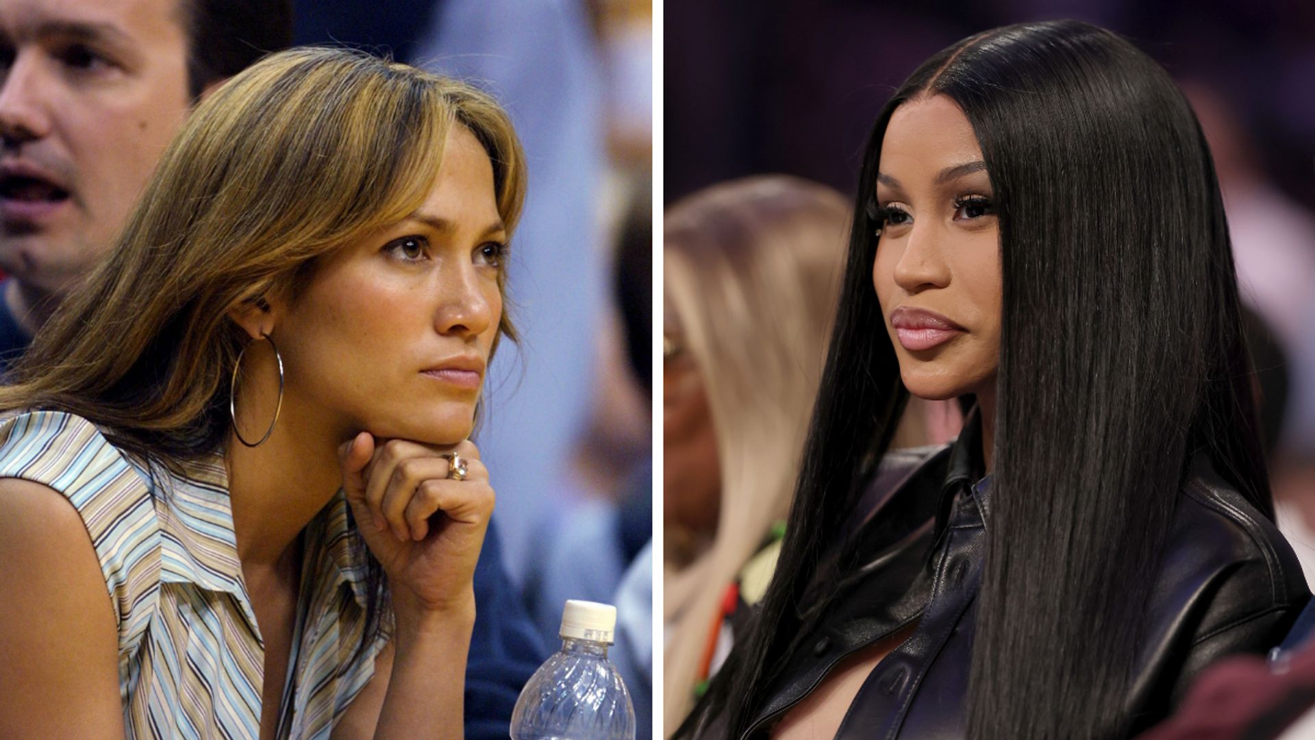 Jennifer Lopez and Cardi B celebrate the New York Knicks' historic win