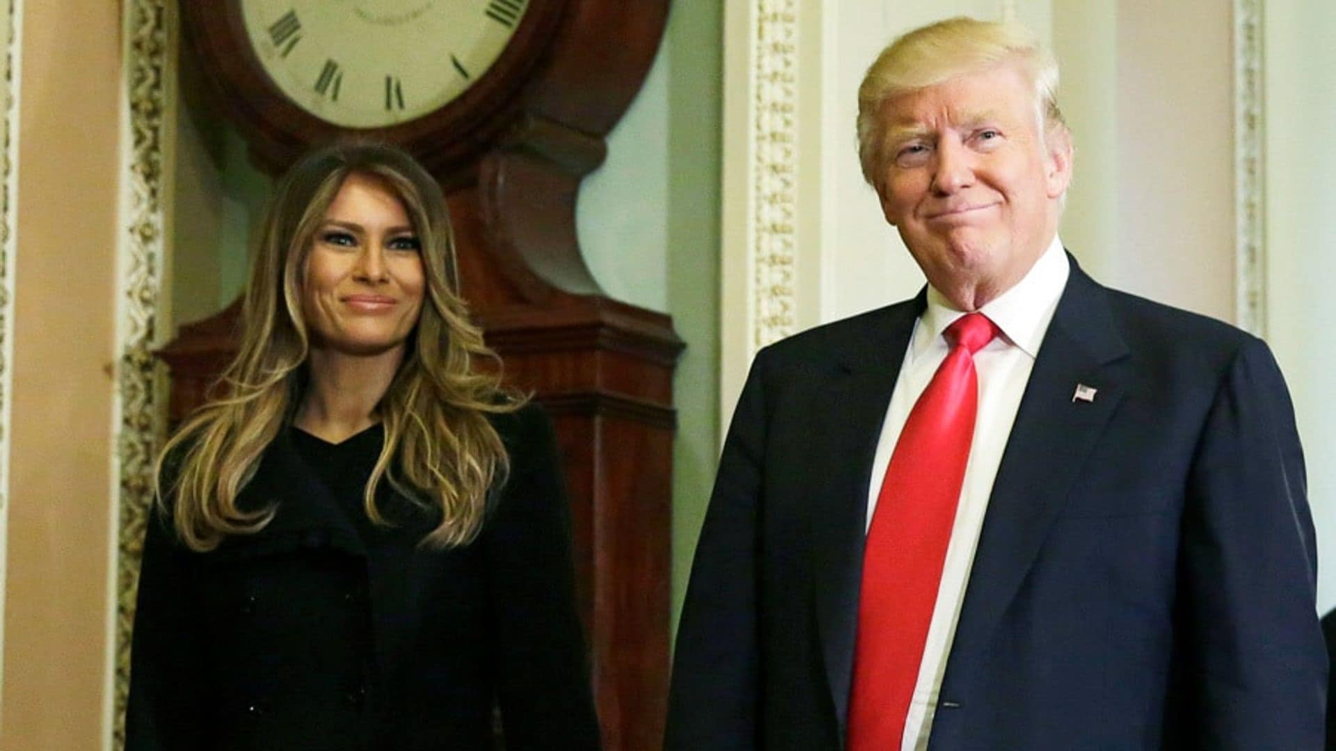 President Barack and Michelle Obama welcome Donald Trump and Melania to their future home