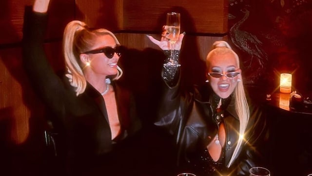 Christina Aguilera and Paris Hilton