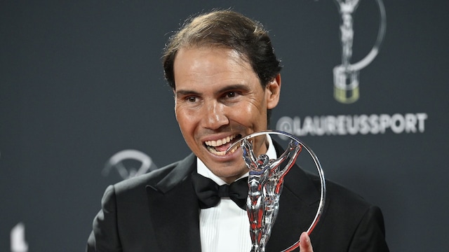 Rafa Nadal receives World Sports Award as he prepares to welcome second child